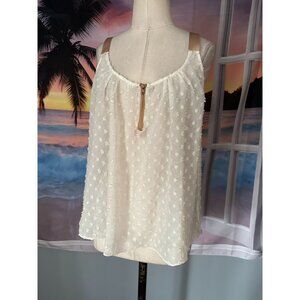 Sis Sis alluring off white top sheer with wider straps Medium